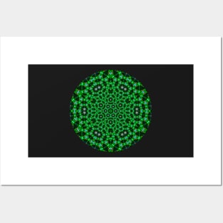 Dark Green Mandala Posters and Art